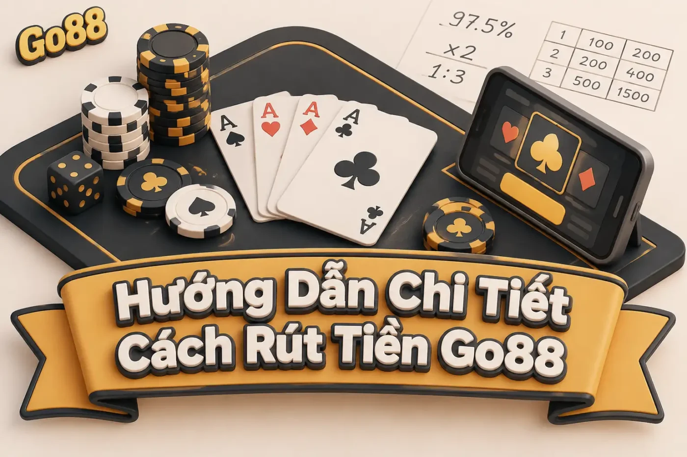 Quy trình rút tiền trên Go88 rất đơn giản, chỉ gồm vài bước cơ bản - Cách Rút Tiền Go88 Về Tài Khoản Ngân Hàng